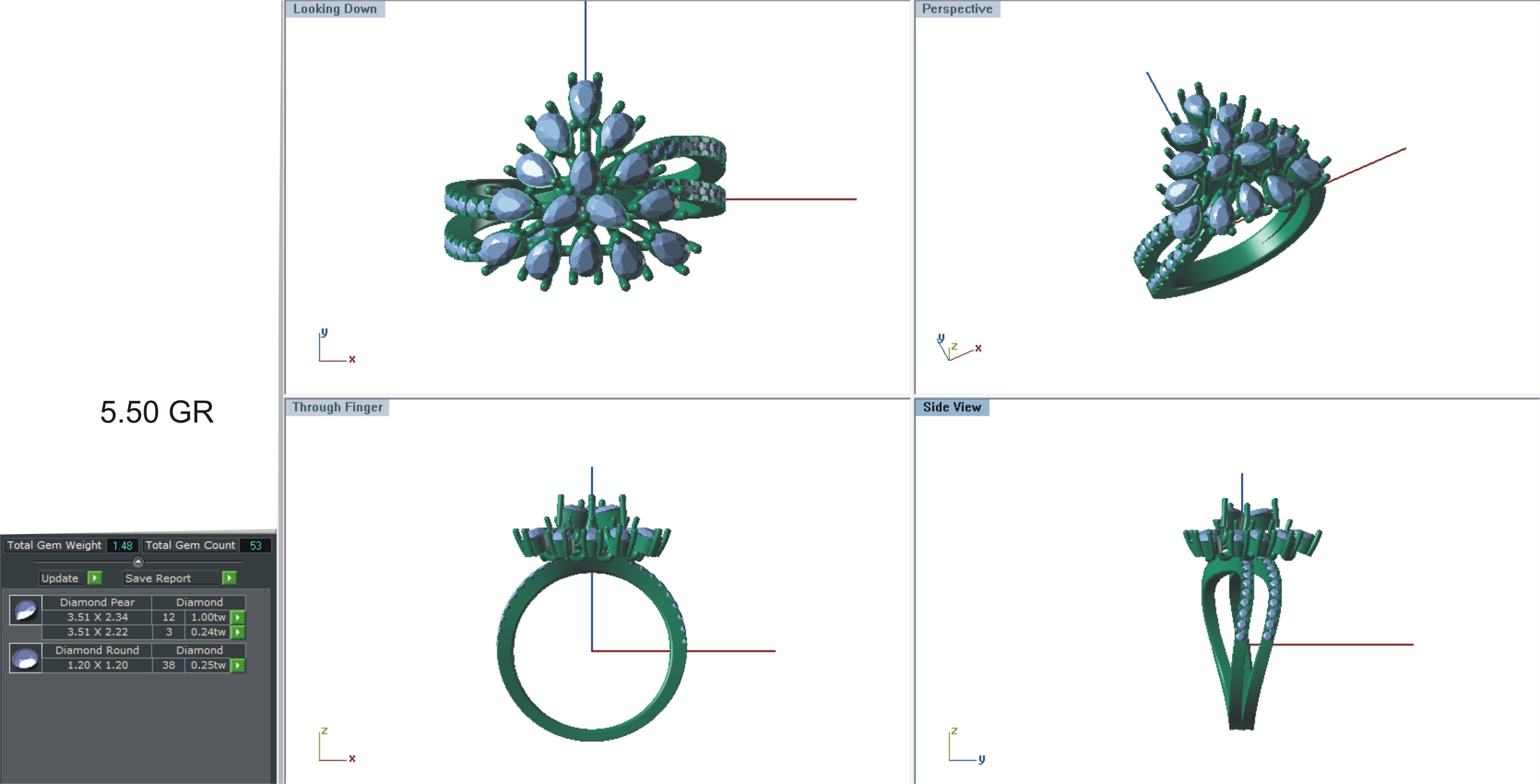 Women ring 3dm stl render detail 3D print model 3D print model_1