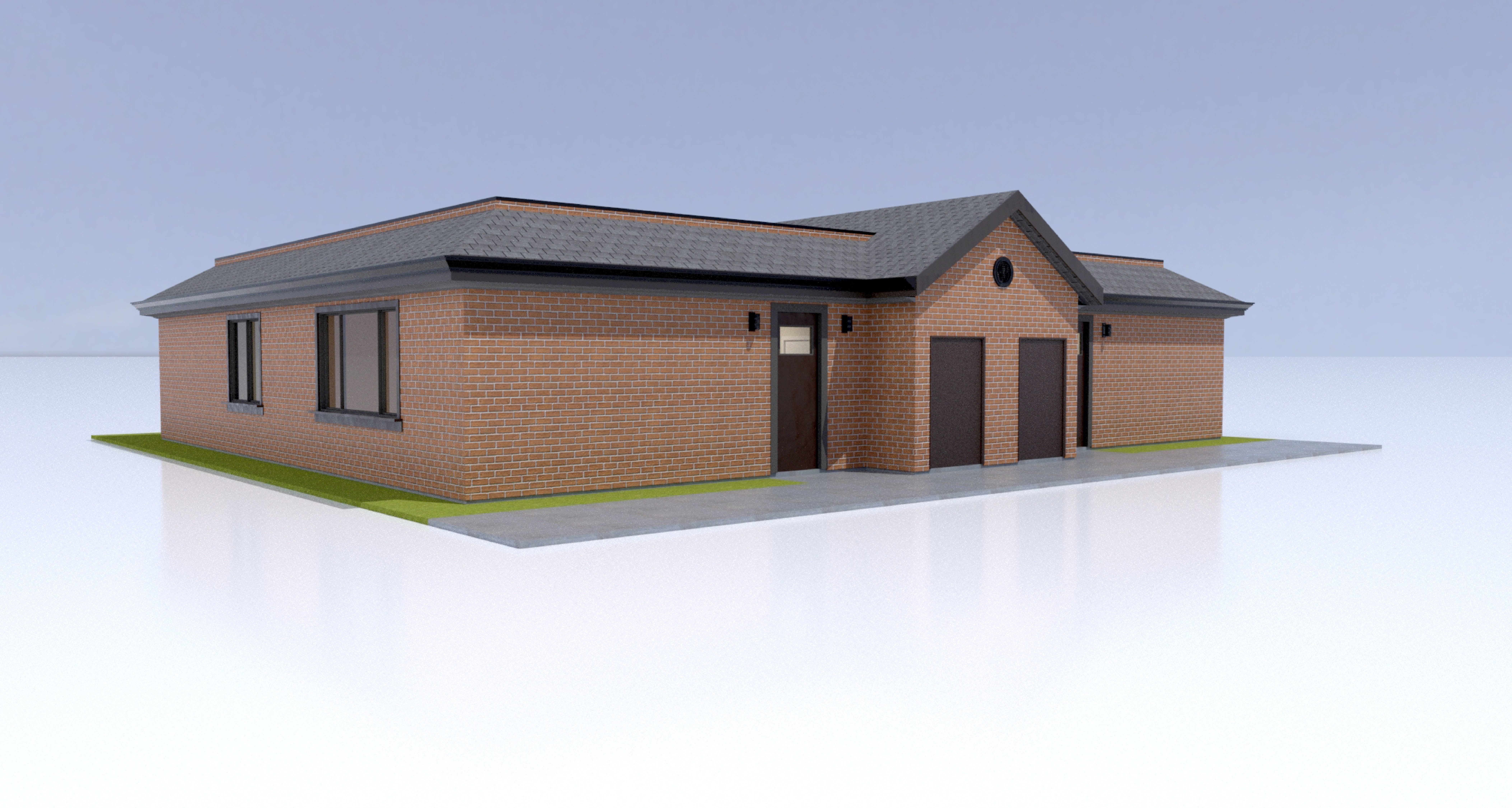 Duplex Residential Architecture and Development with CAD  Plan 3D model_4