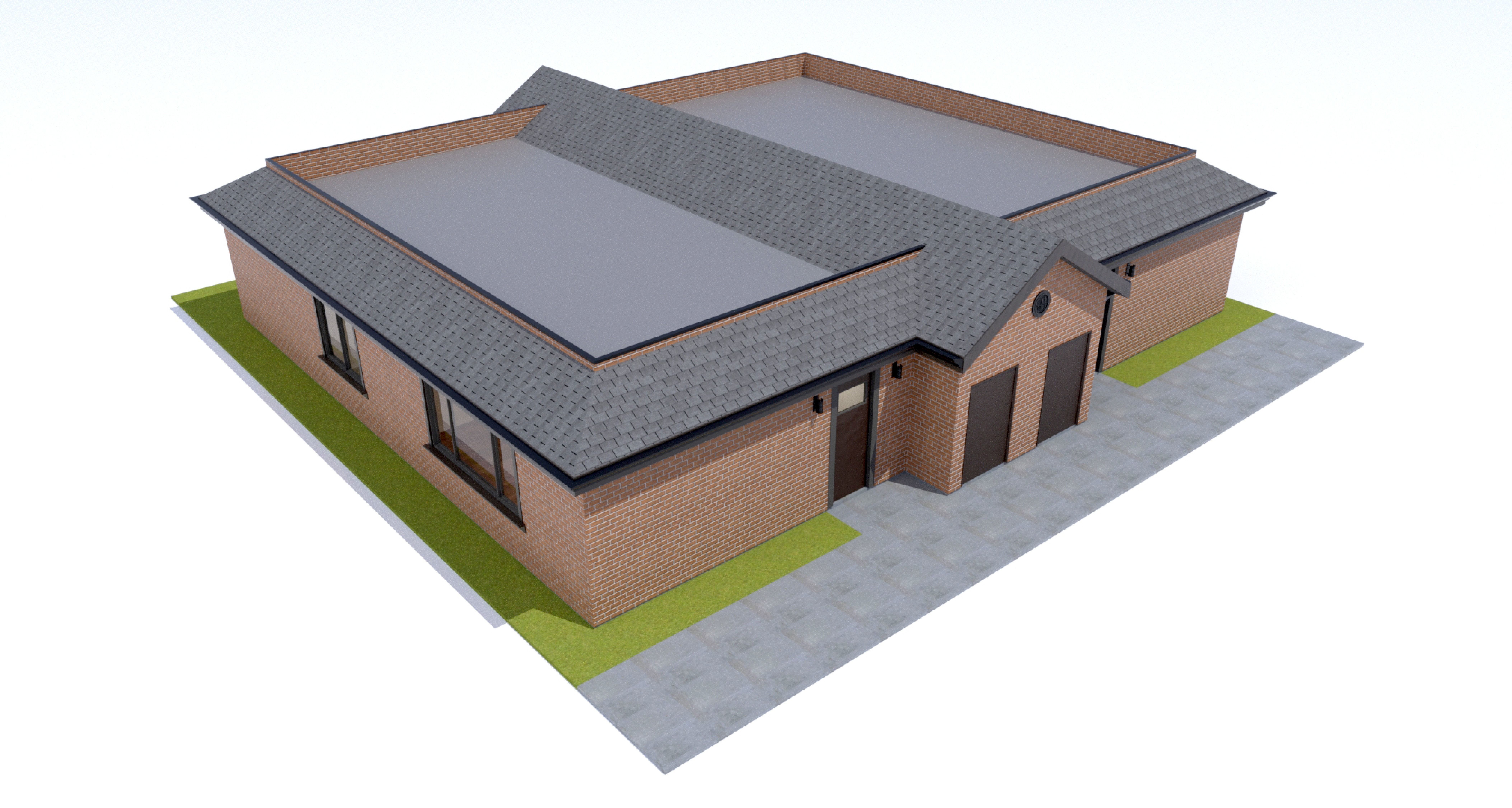 Duplex Residential Architecture and Development with CAD  Plan 3D model_10