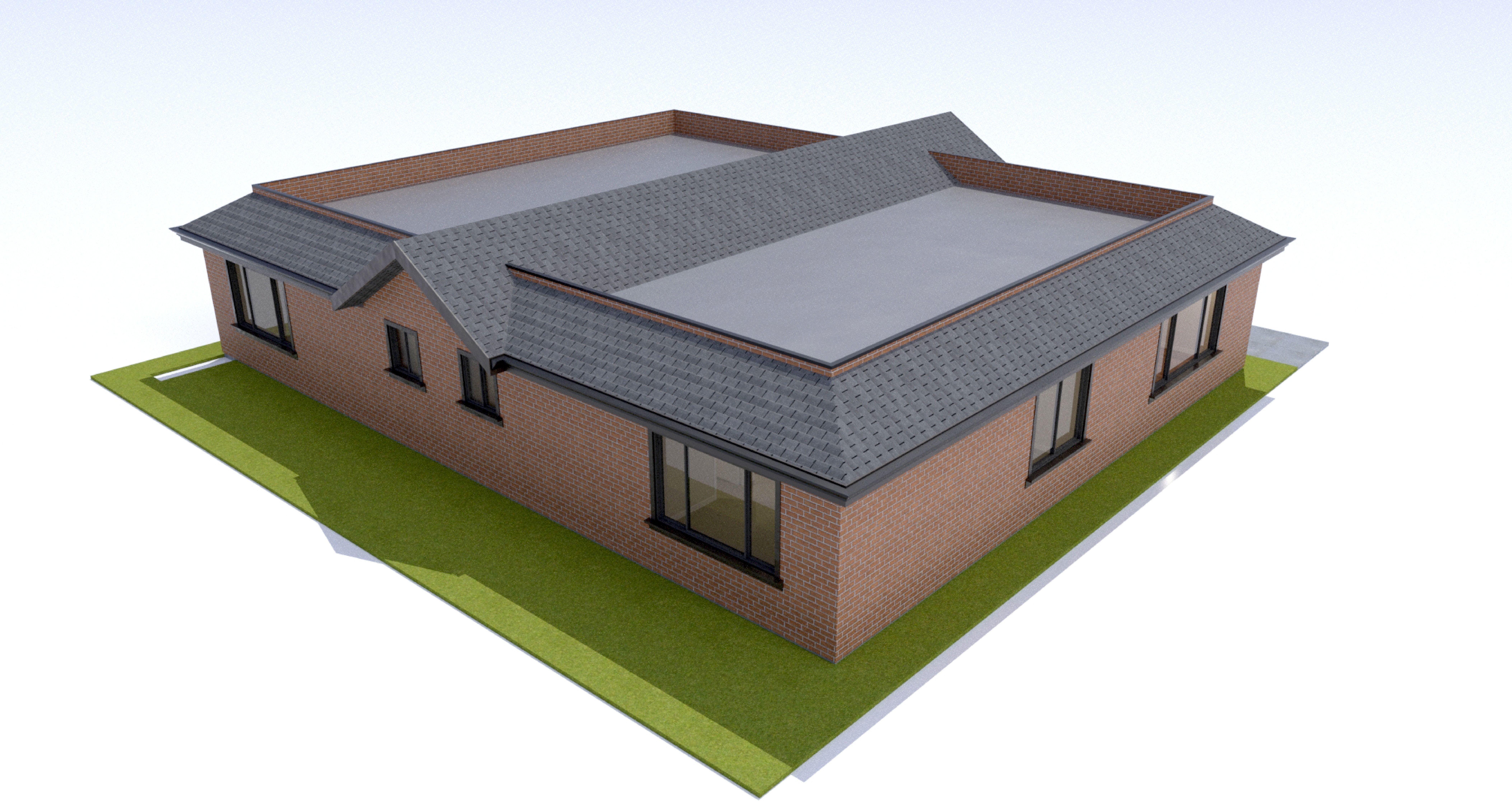 Duplex Residential Architecture and Development with CAD  Plan 3D model_8