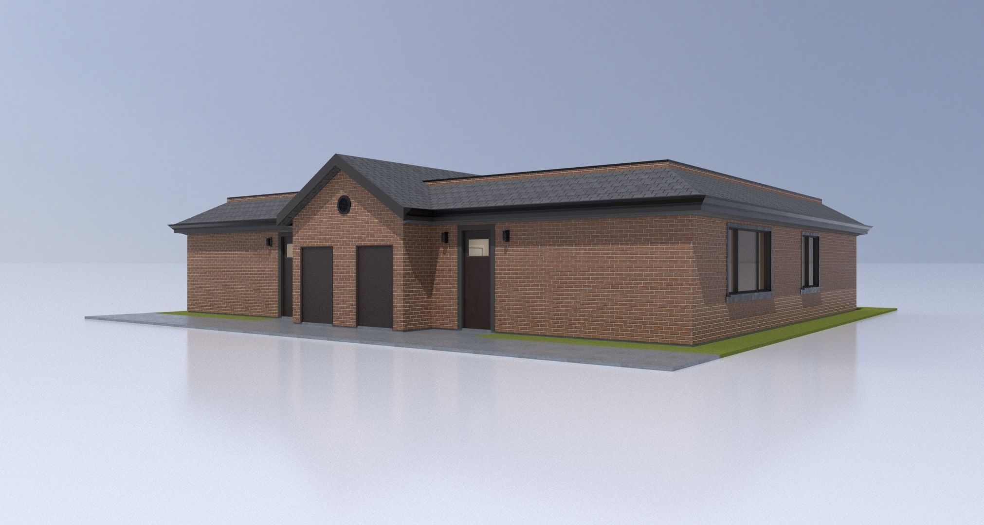 Duplex Residential Architecture and Development with CAD  Plan 3D model_25