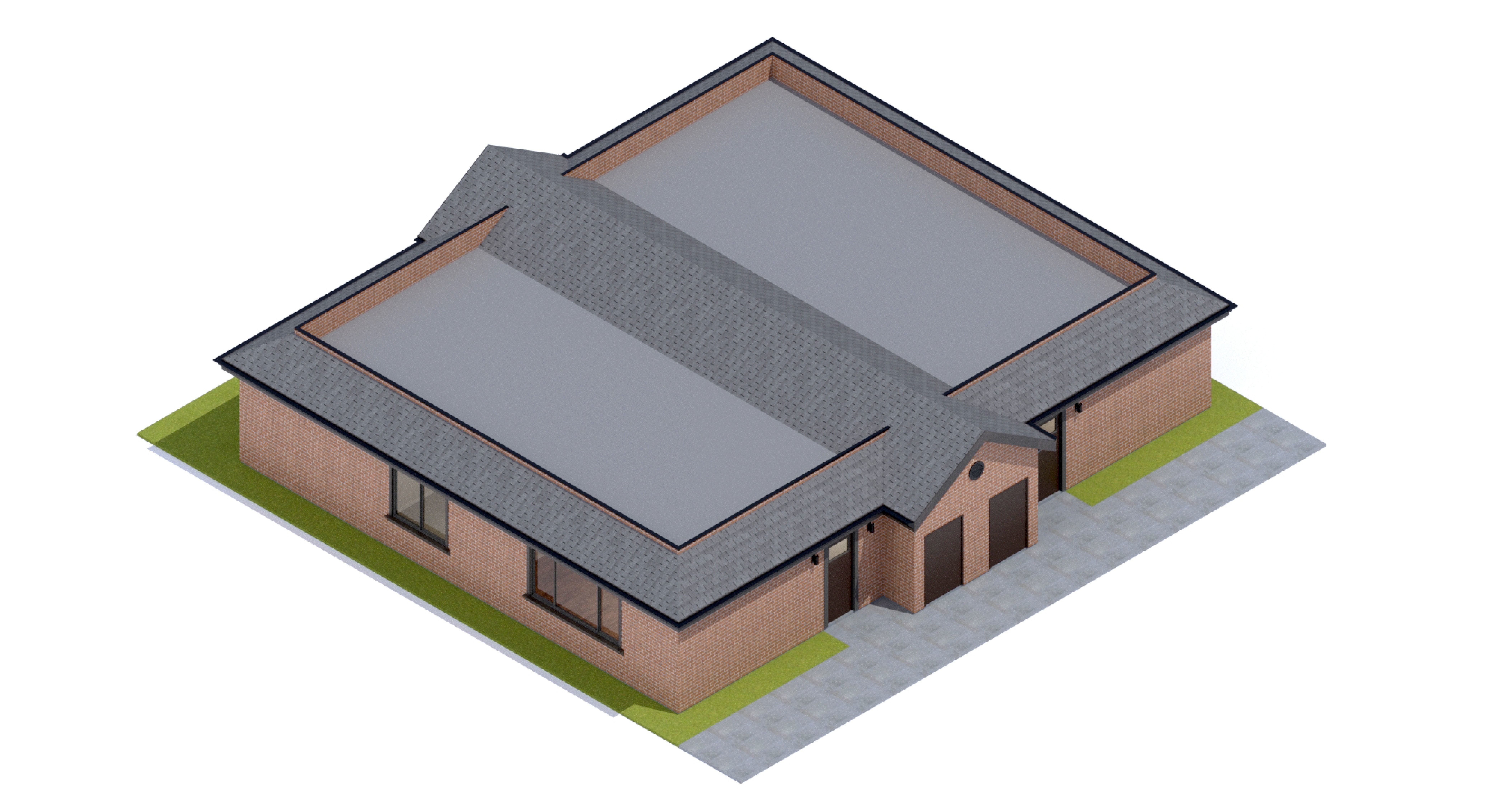 Duplex Residential Architecture and Development with CAD  Plan 3D model_13