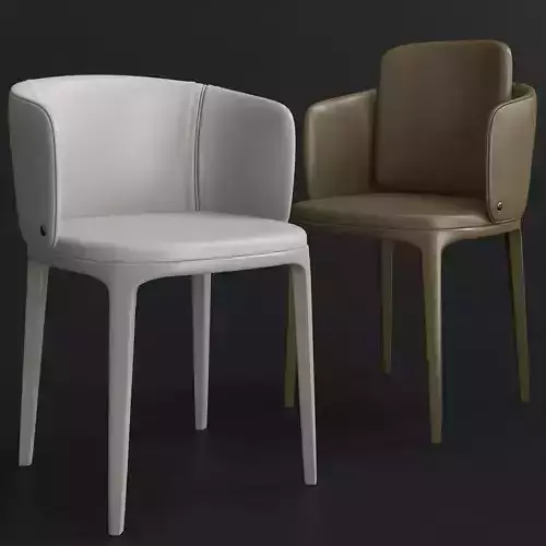 CHAISE CLASSIQUE  TAPISSEE  AVEC ACCOUDOIRS  3d model