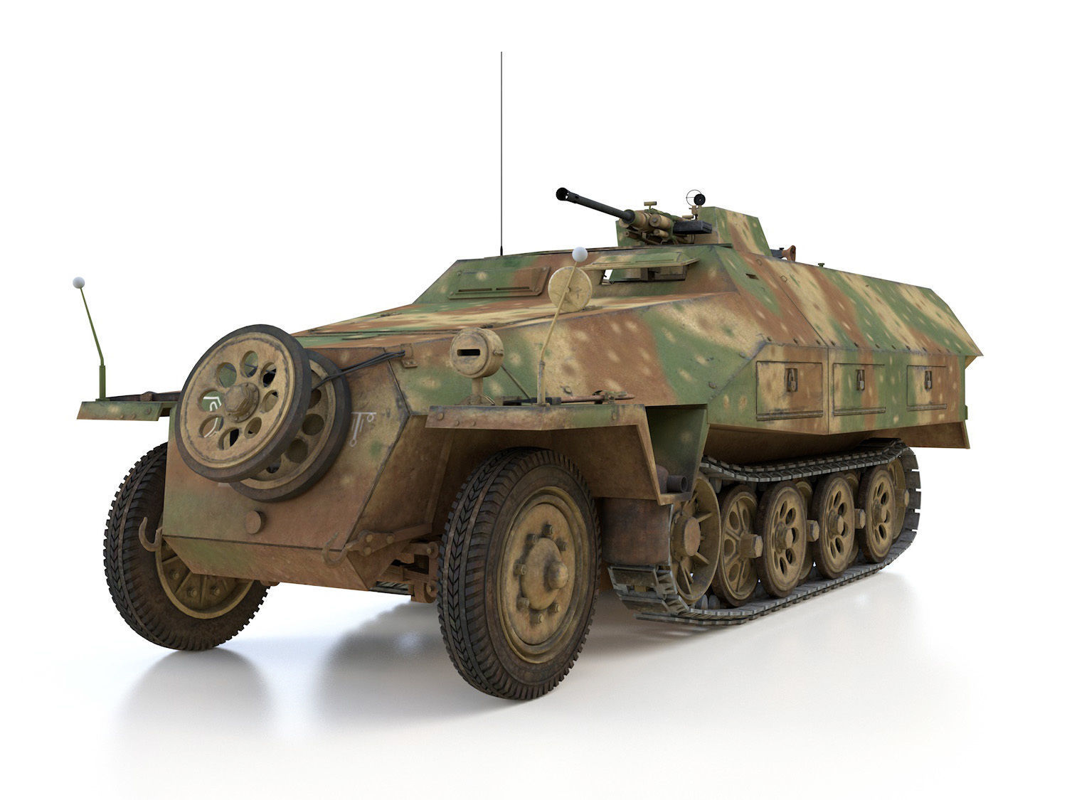 SDKFZ 251 - Ausf D - Anti-Aircraft-Vehicle    3D model_1