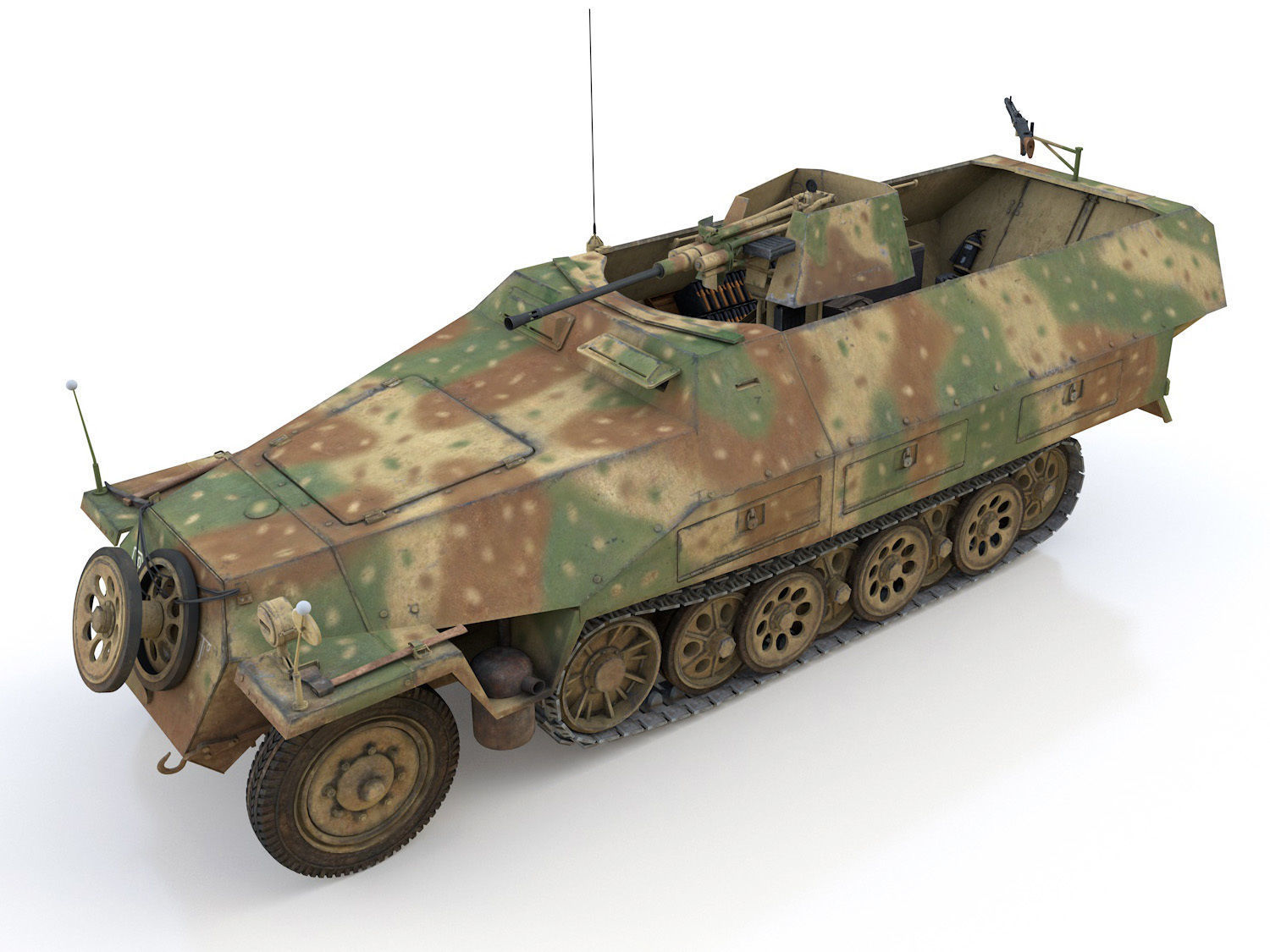 SDKFZ 251 - Ausf D - Anti-Aircraft-Vehicle    3D model_3
