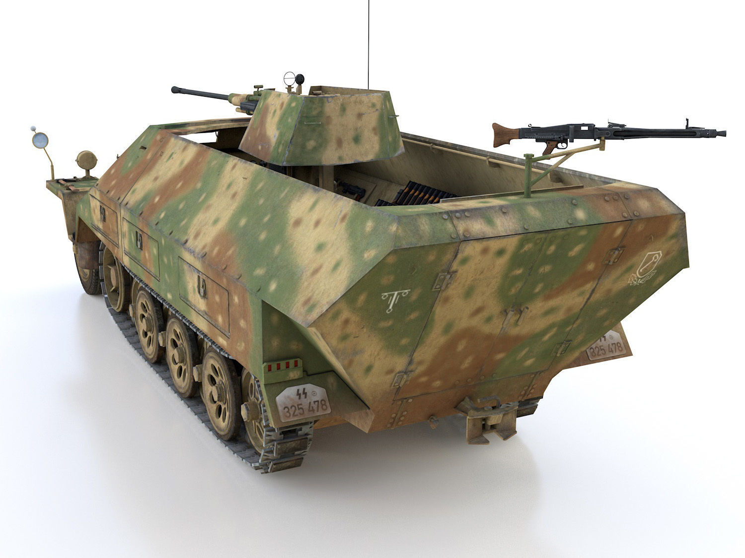 SDKFZ 251 - Ausf D - Anti-Aircraft-Vehicle    3D model_5