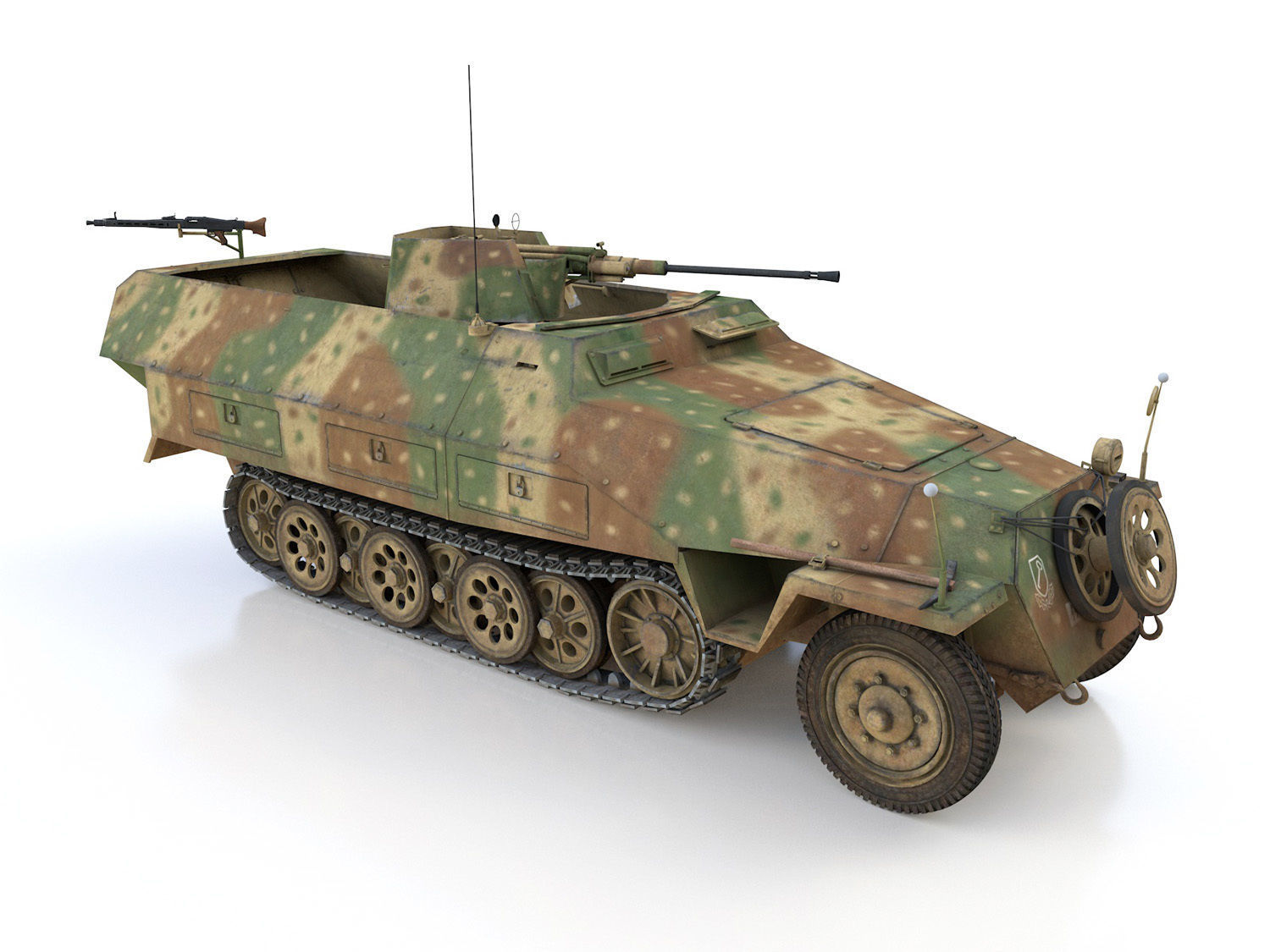 SDKFZ 251 - Ausf D - Anti-Aircraft-Vehicle    3D model_8