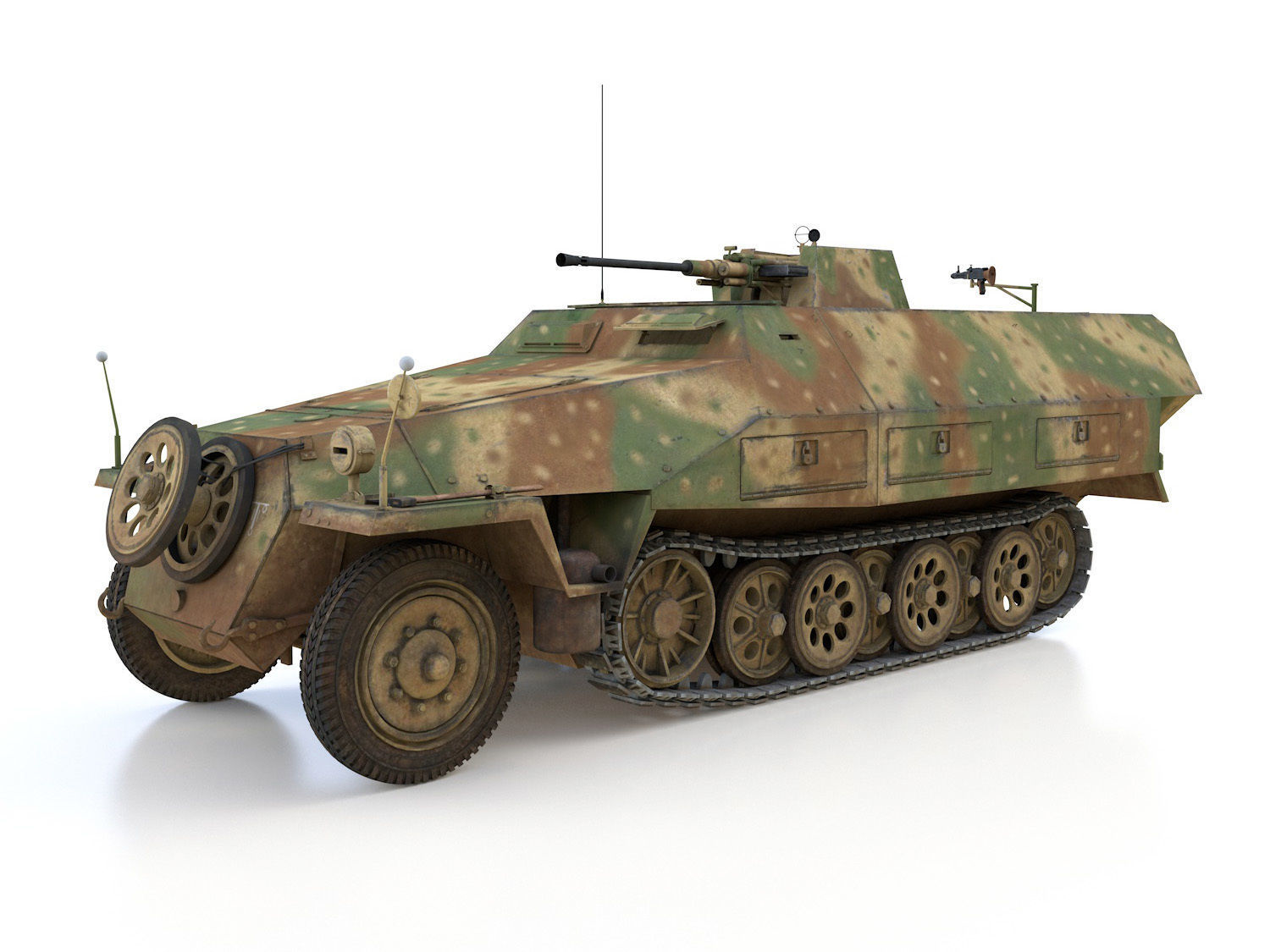 SDKFZ 251 - Ausf D - Anti-Aircraft-Vehicle    3D model_2