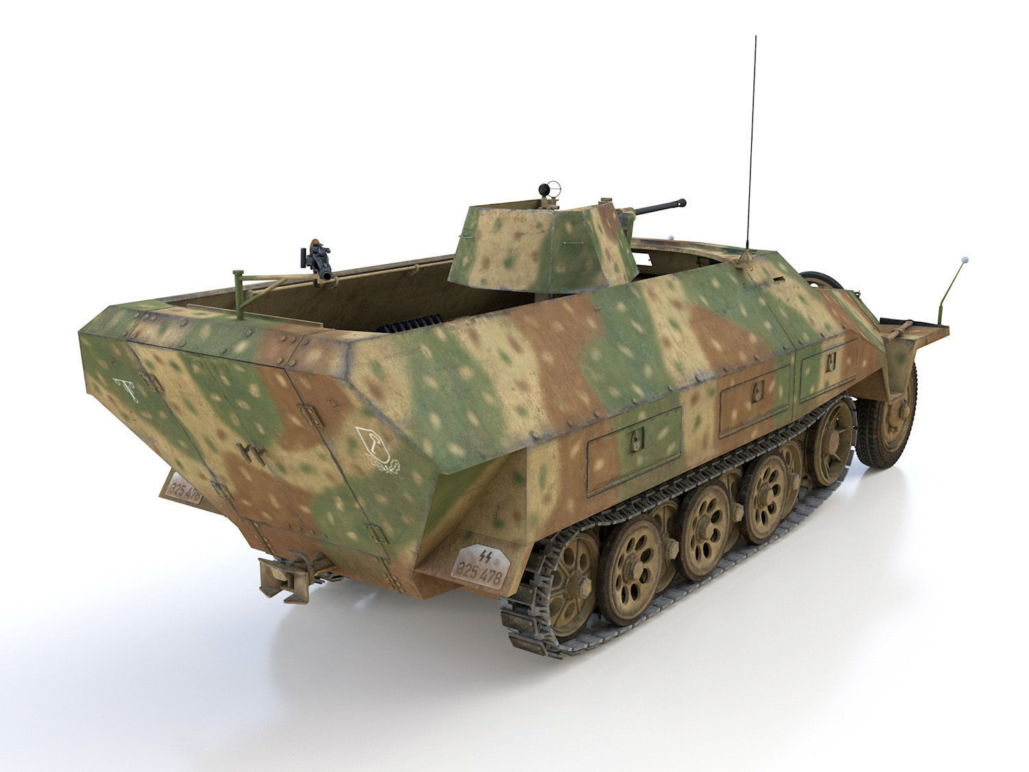 SDKFZ 251 - Ausf D - Anti-Aircraft-Vehicle    3D model_7