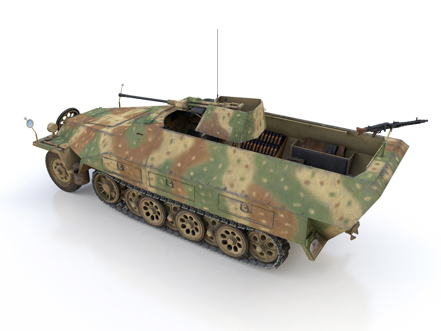 SDKFZ 251 - Ausf D - Anti-Aircraft-Vehicle    3D model_4