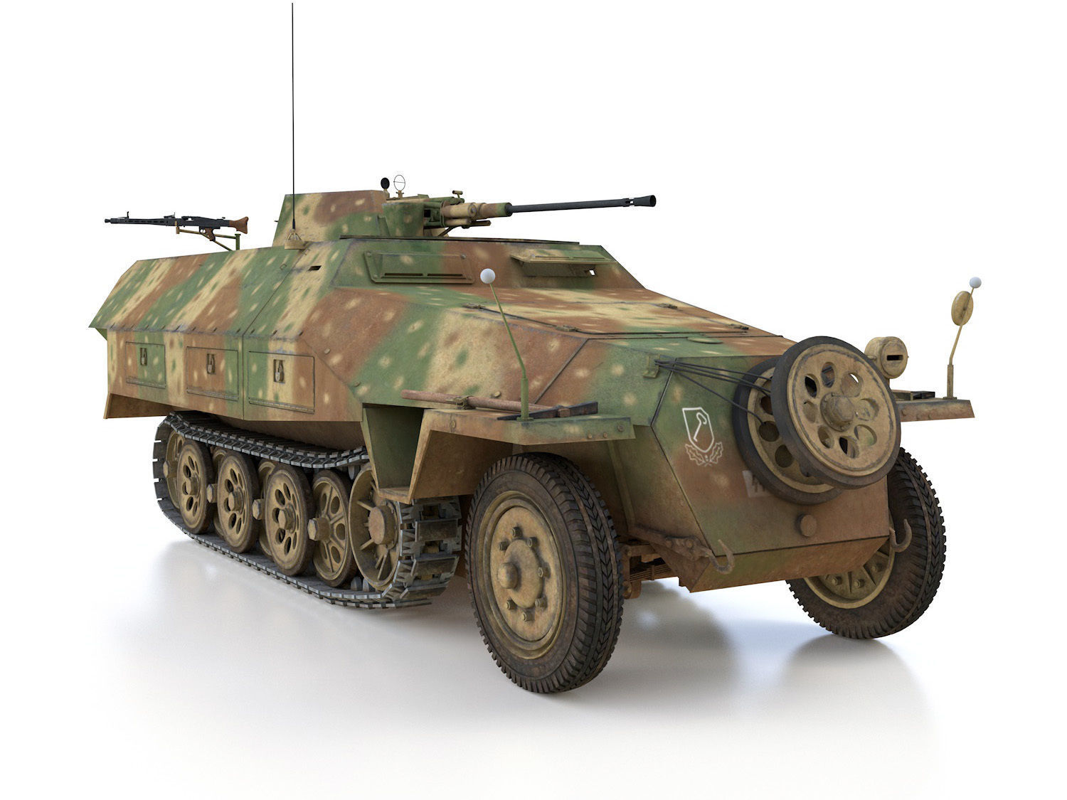 SDKFZ 251 - Ausf D - Anti-Aircraft-Vehicle    3D model_9