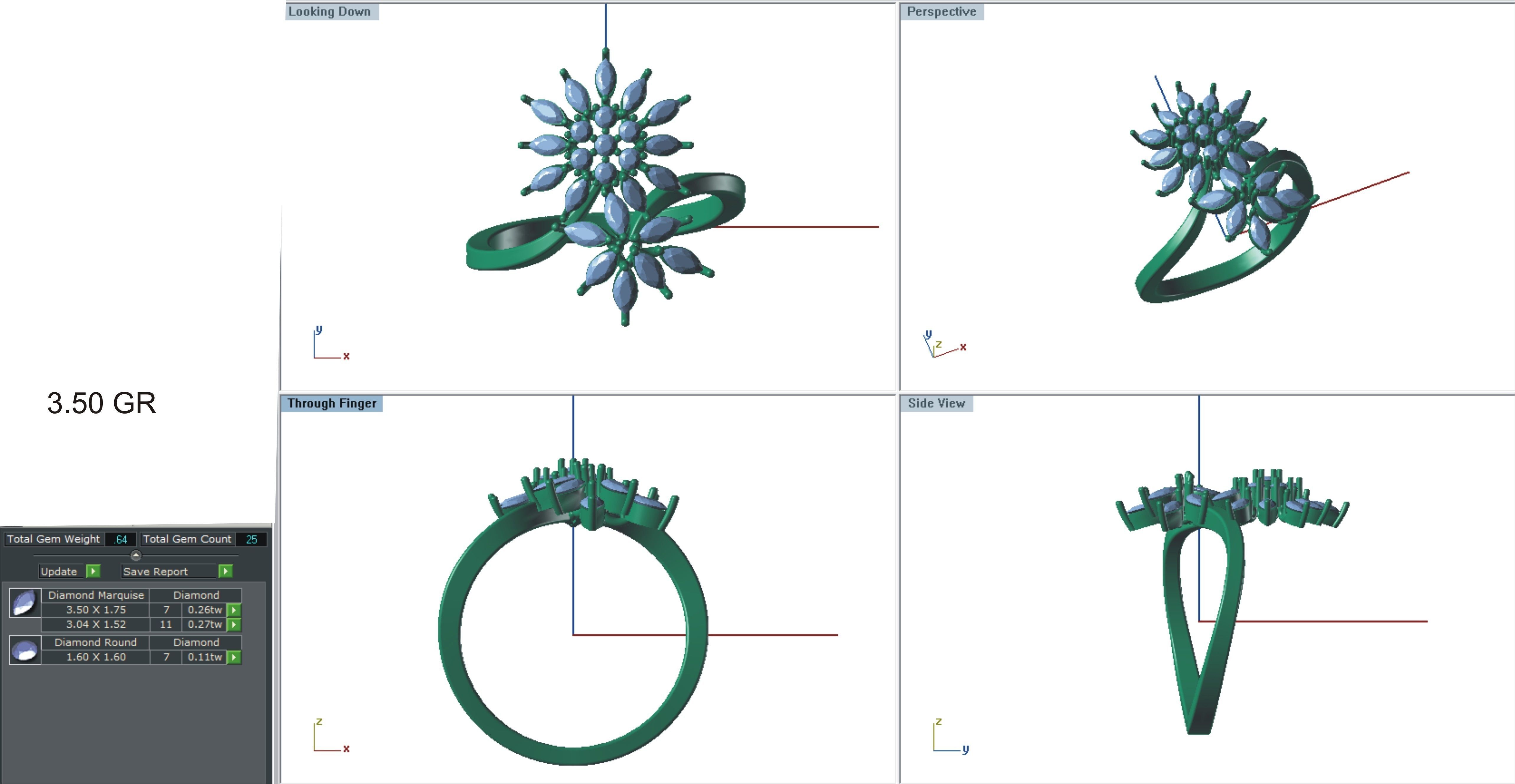 Women ring 3dm stl render detail 3D print model 3D print model_1