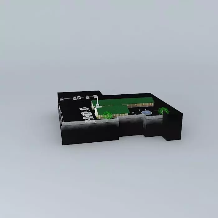 LDS Centro de Reunion, Mormon, Capilla Tijuana B.C.N. Mexico. Free 3D model