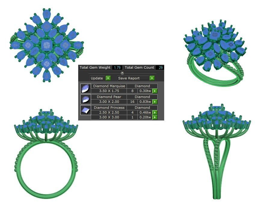 Women ring 3dm stl render detail 3D print model 3D print model_1