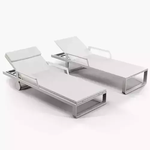 Gandia Blasco Flat chaise longue with arms