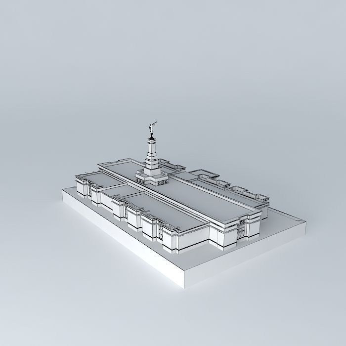 LDS Temple Palmyra New York Templo Mormon.77th operating temple Free 3D model_3