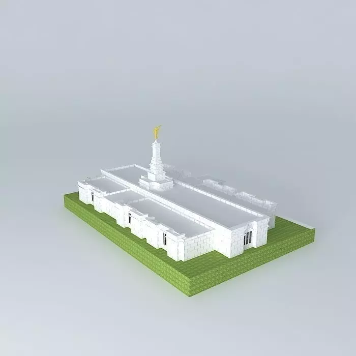 LDS Temple Palmyra New York Templo Mormon.77th operating temple Free 3D model_0
