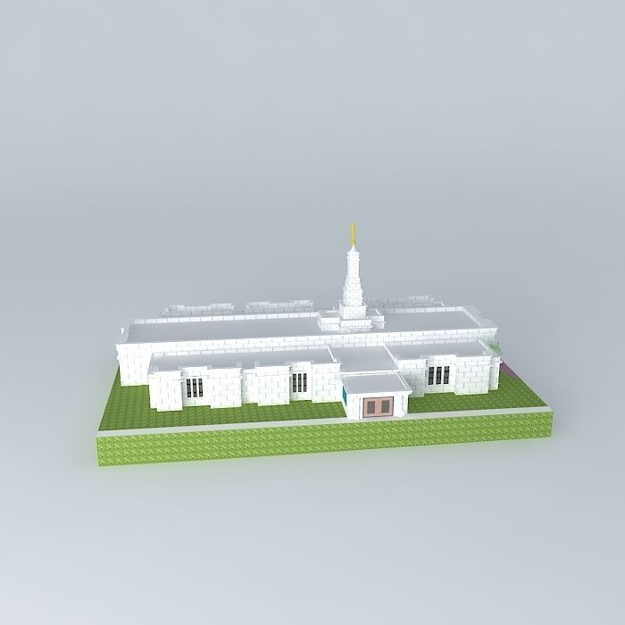 LDS Temple Palmyra New York Templo Mormon.77th operating temple Free 3D model_2
