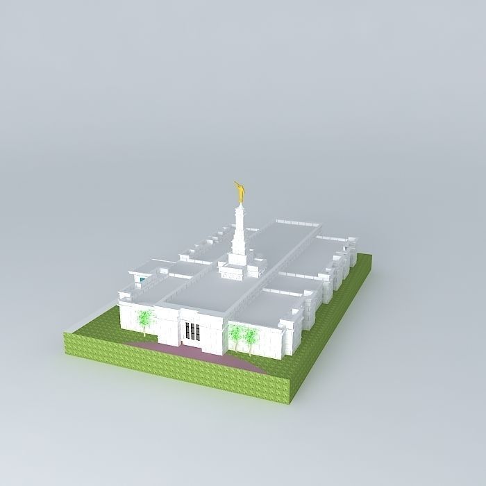 LDS Temple Palmyra New York Templo Mormon.77th operating temple Free 3D model_1
