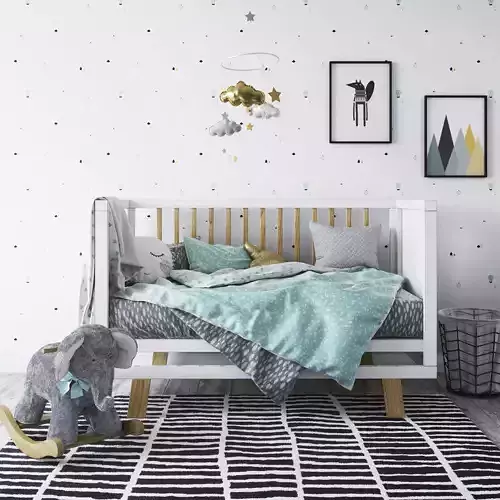 Adairs Baby BonBon nursery bedroom set 3D model