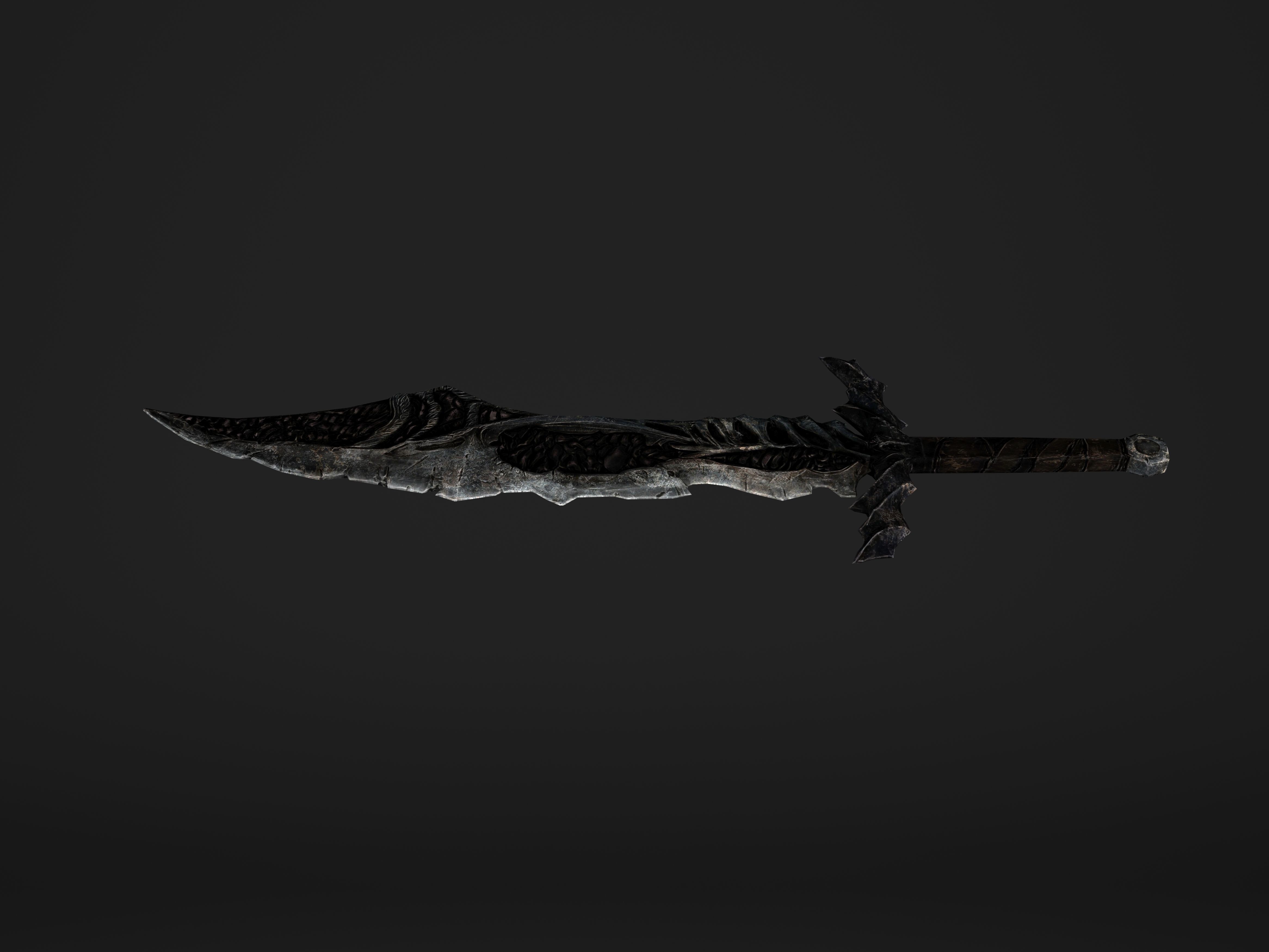 The Black Sore Sword Low-poly 3D model_8