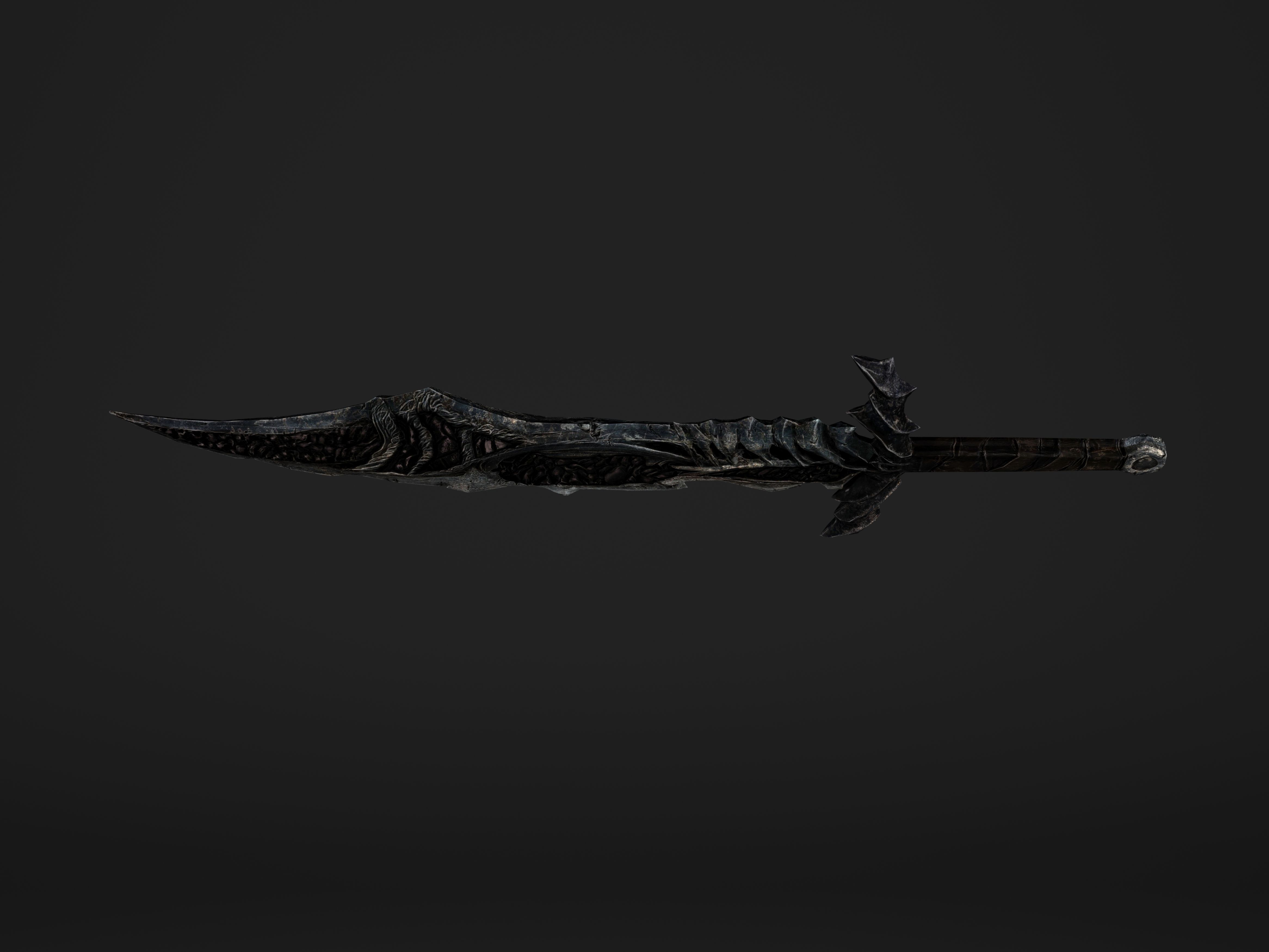 The Black Sore Sword Low-poly 3D model_5