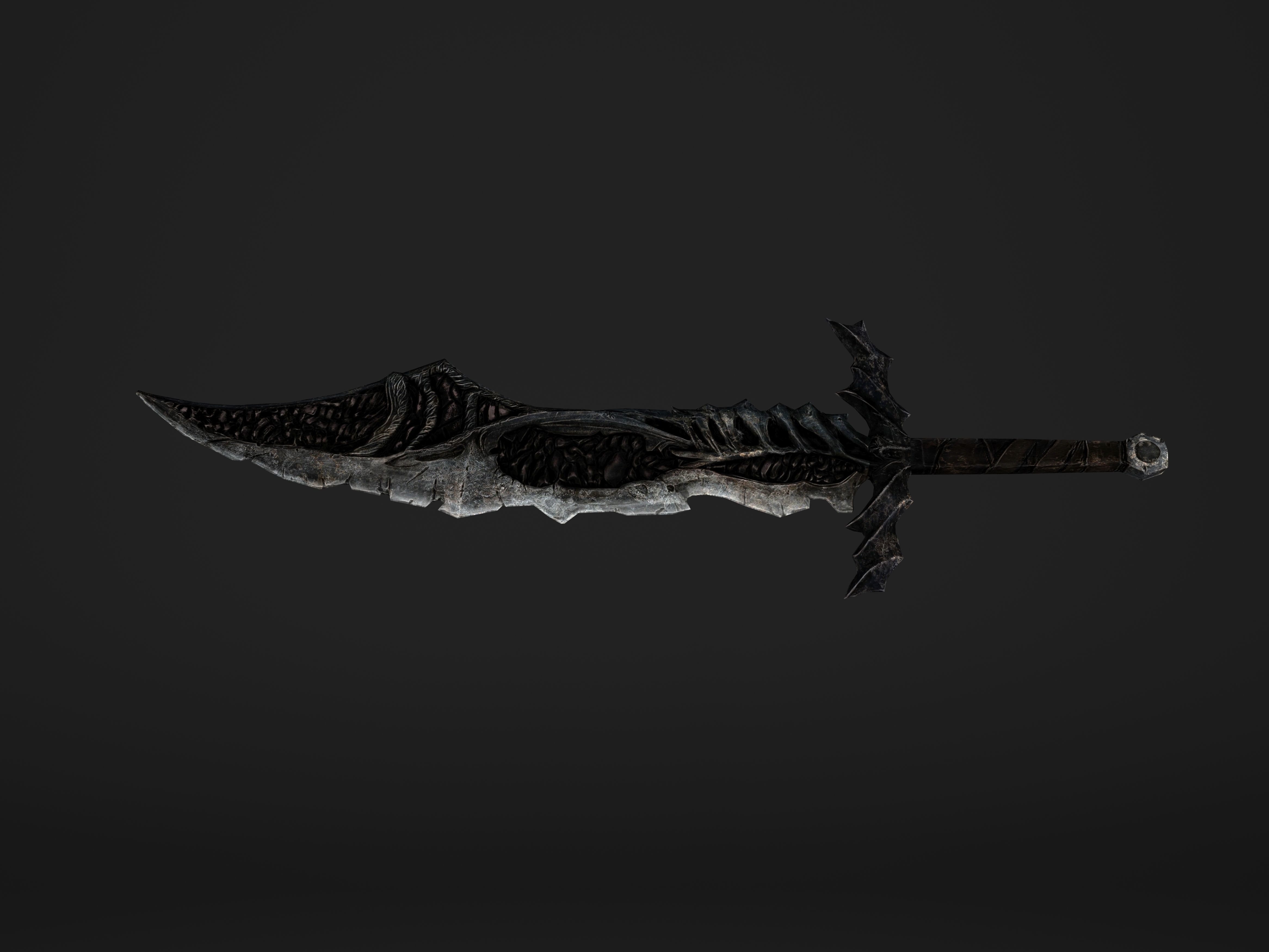 The Black Sore Sword Low-poly 3D model_7