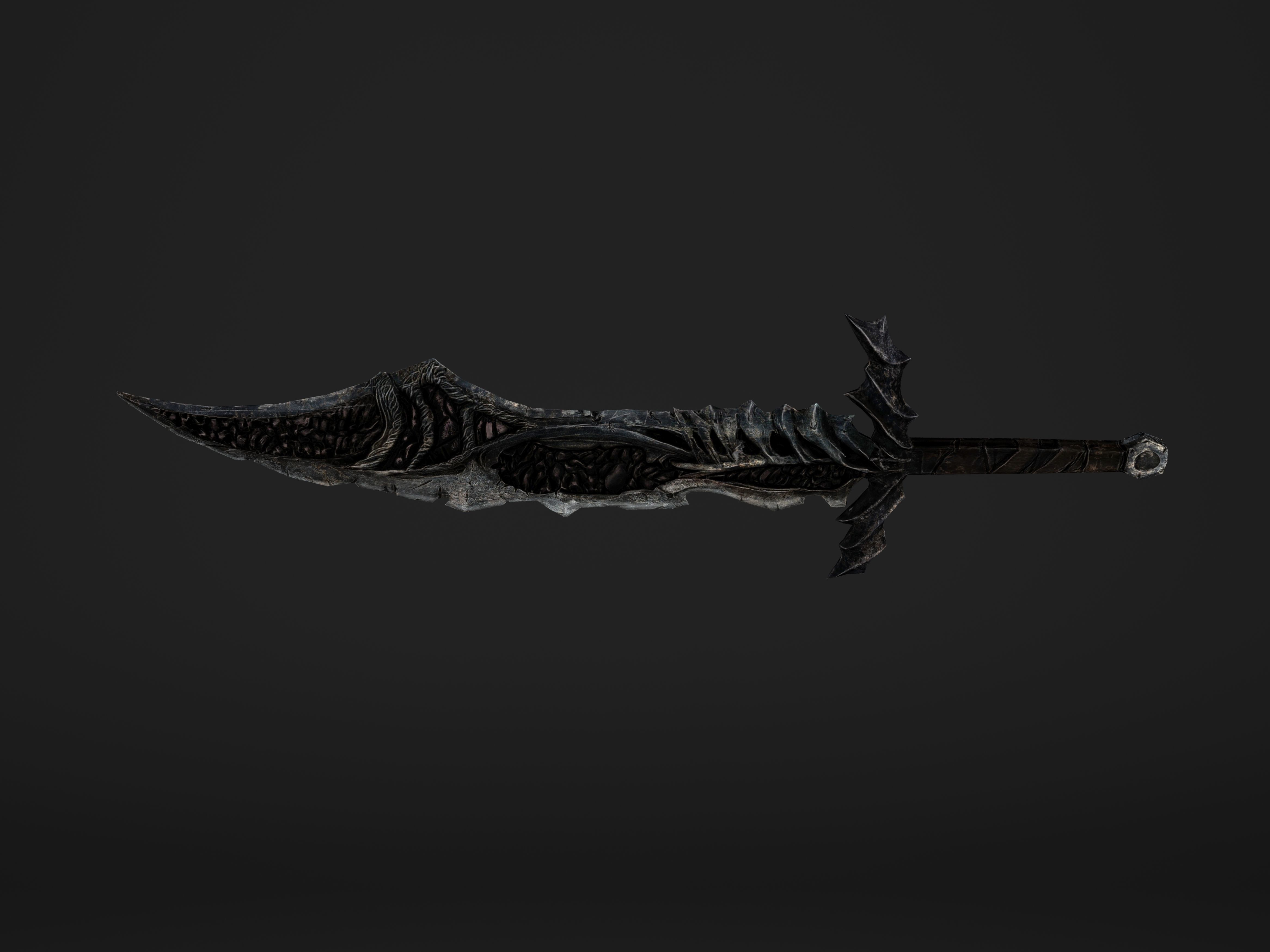 The Black Sore Sword Low-poly 3D model_6
