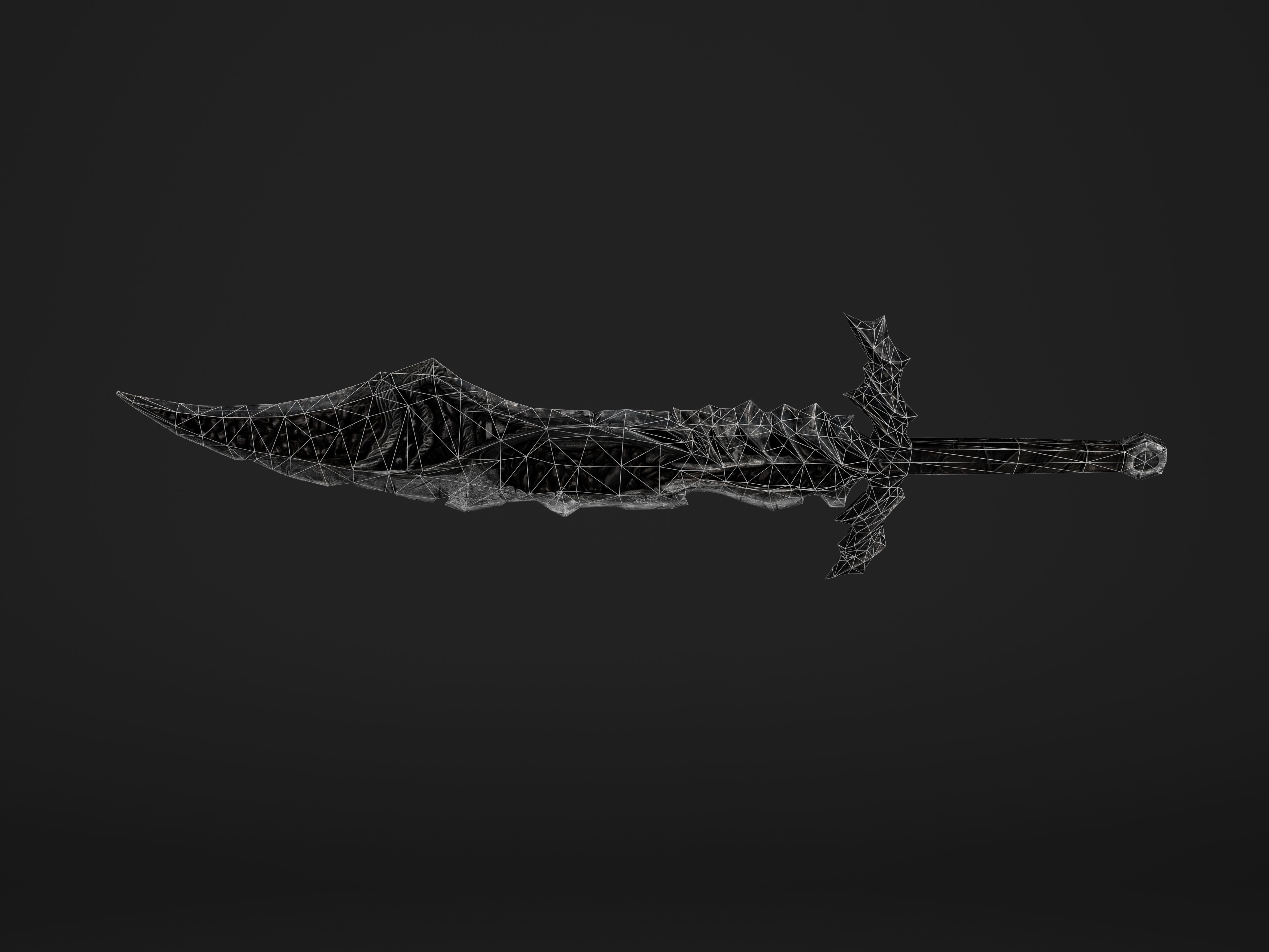 The Black Sore Sword Low-poly 3D model_16