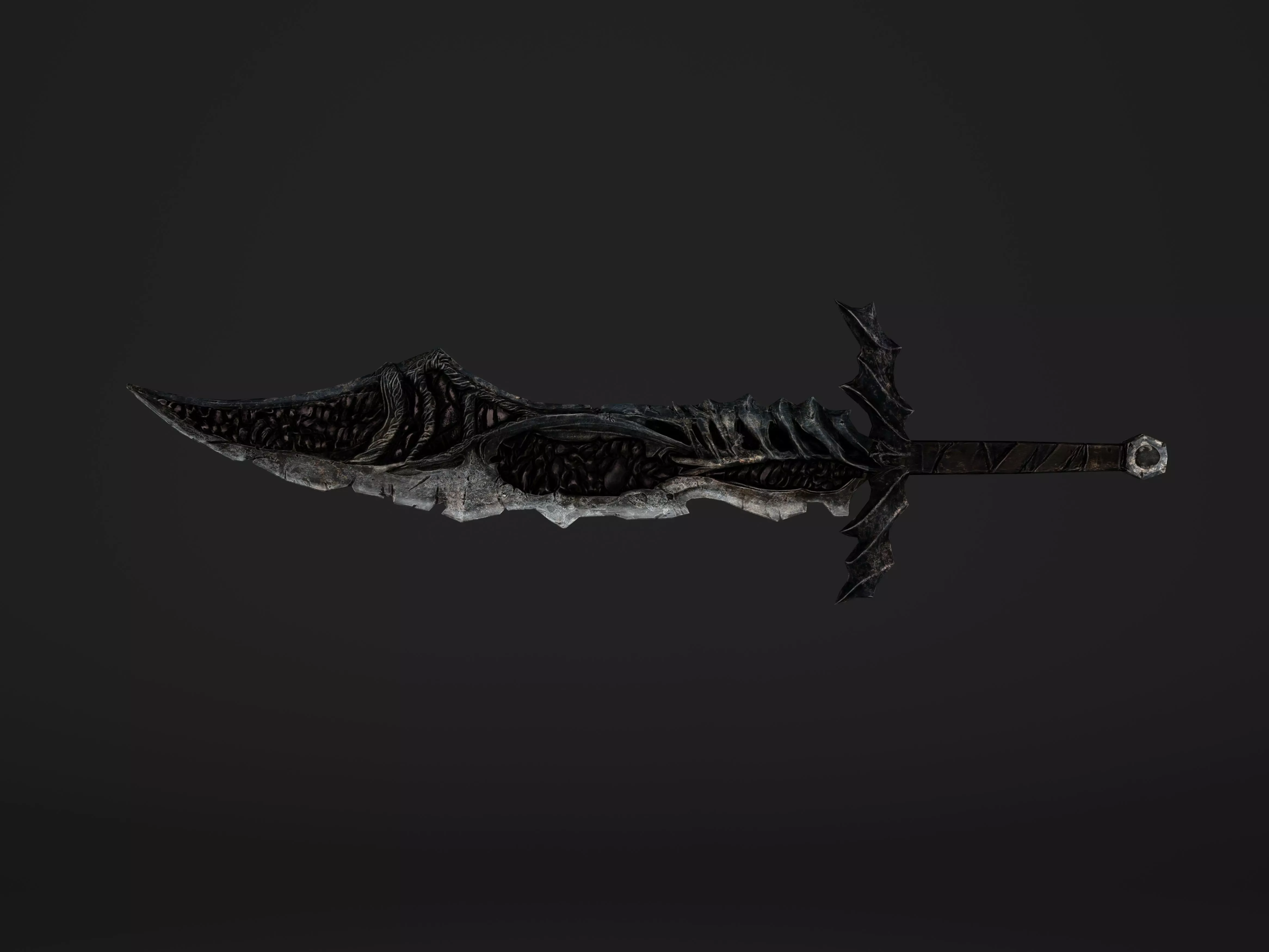 The Black Sore Sword Low-poly 3D model_0