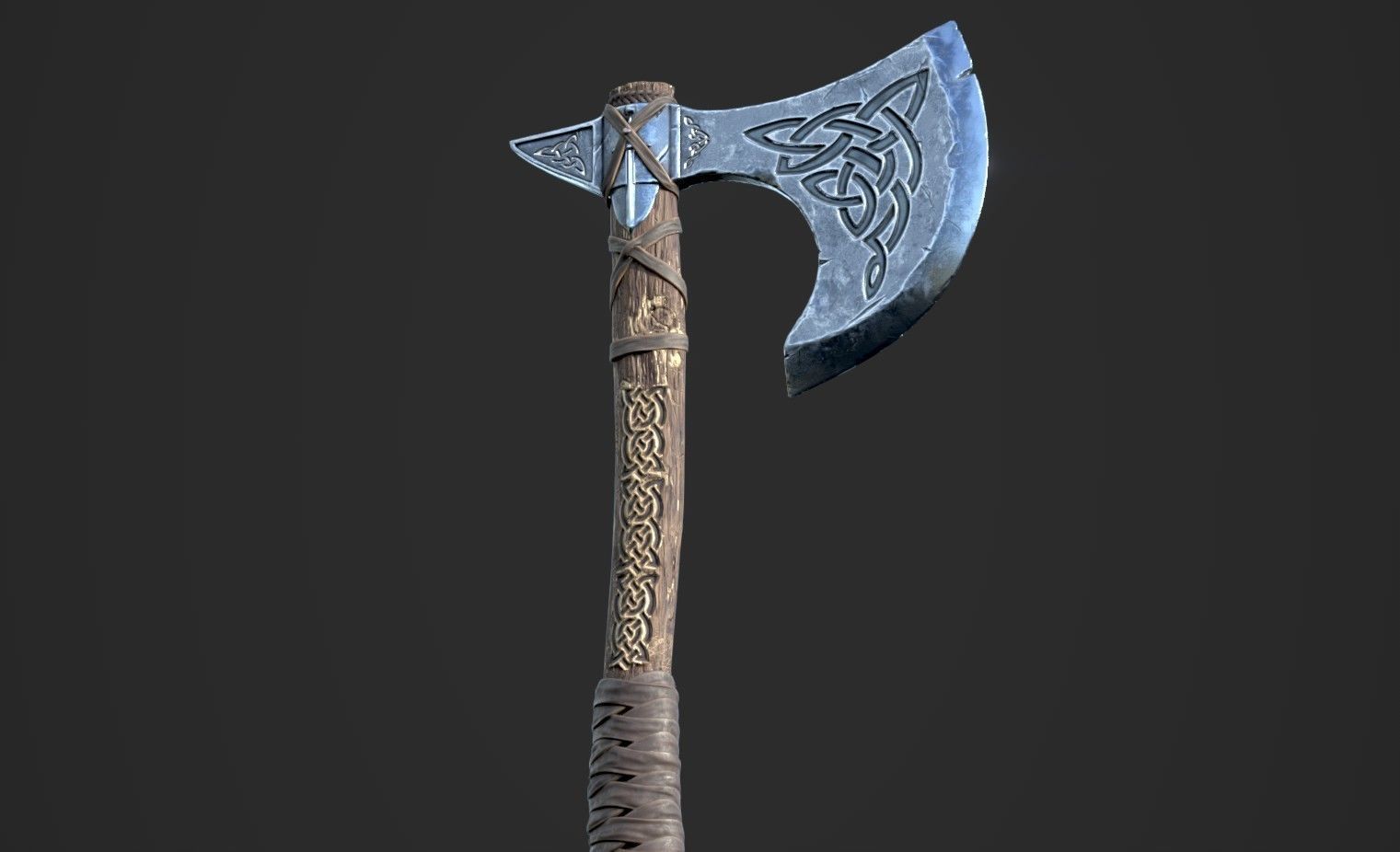Viking axe 3D model_4