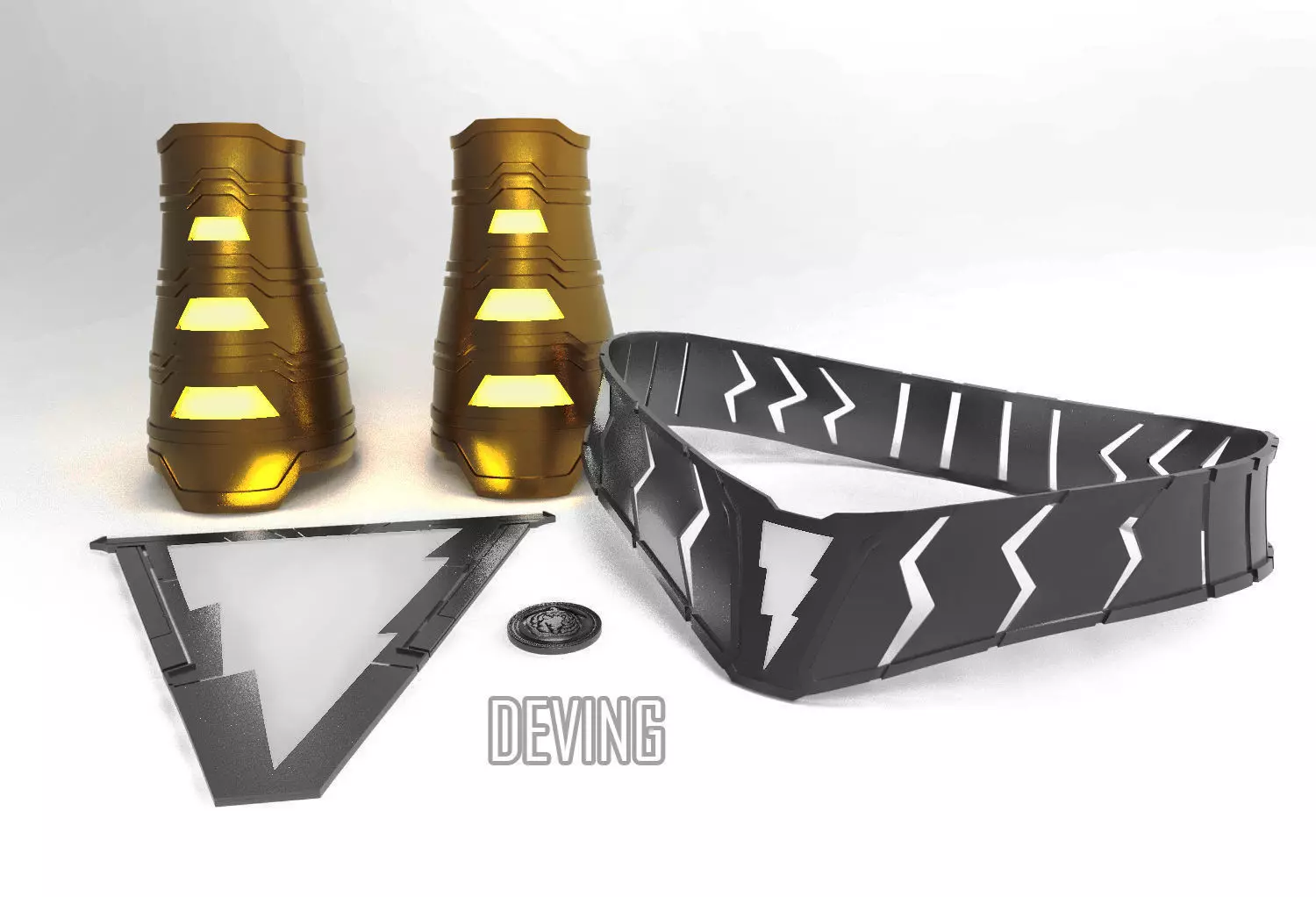 SHAZAM GAUNTLETS 3D print model