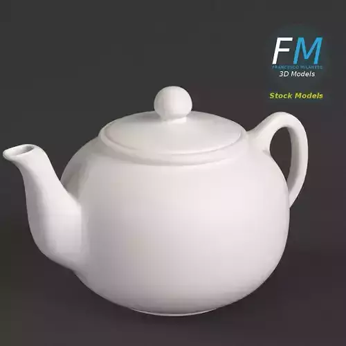 Porcelain teapot 1 3D model