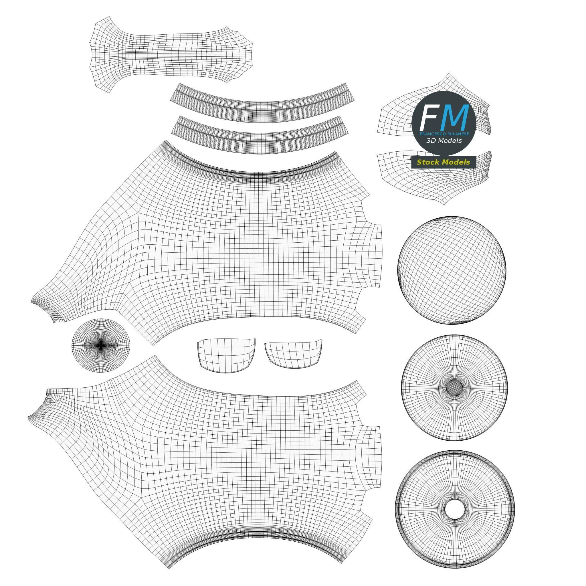 Porcelain teapot 1 3D model_11