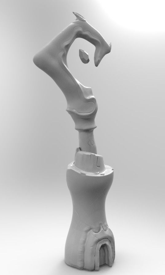 Stylized tower 3D print model_3