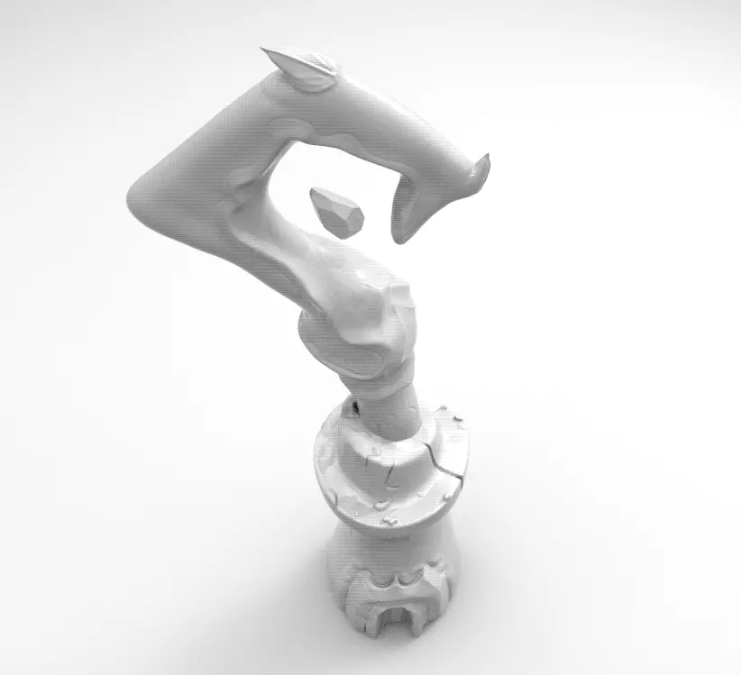 Stylized tower 3D print model_0