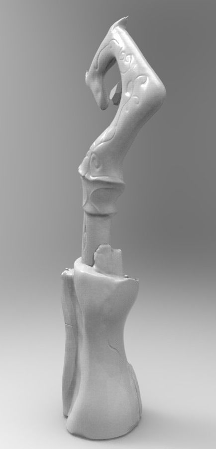 Stylized tower 3D print model_2