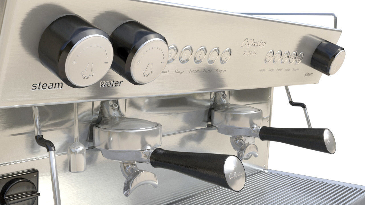 Bar coffee machine Low-poly 3D model_1