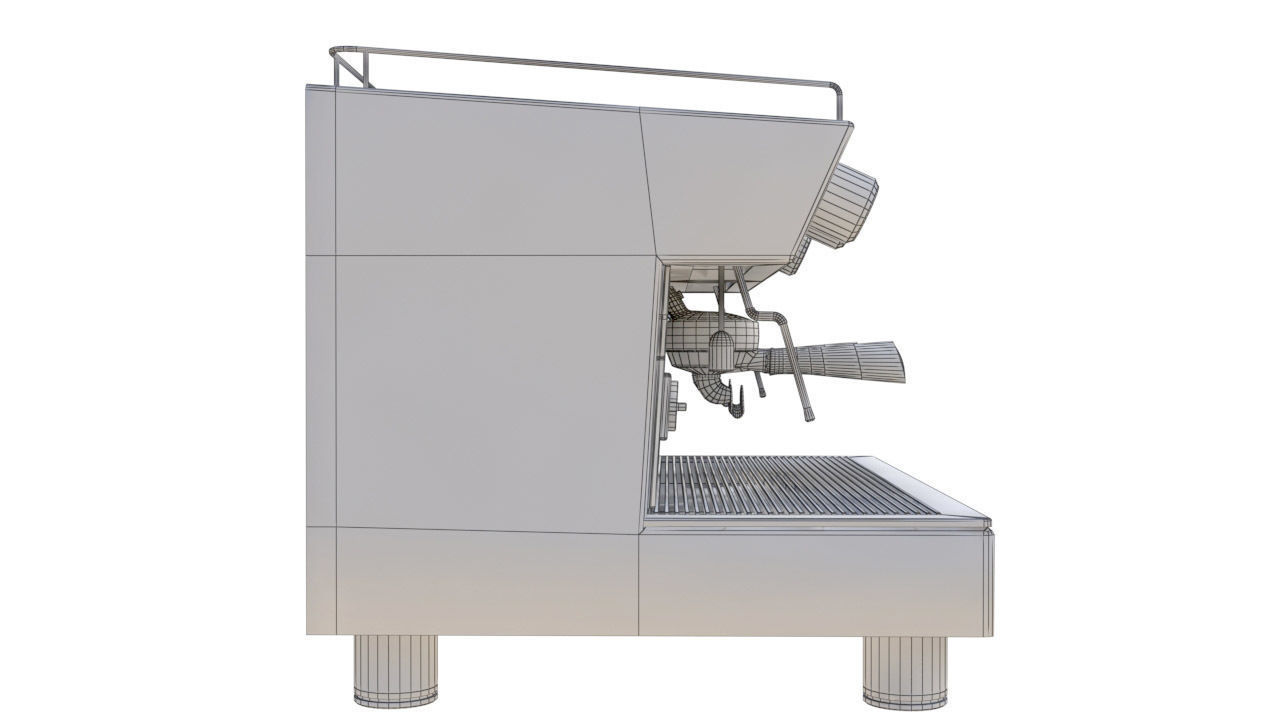 Bar coffee machine Low-poly 3D model_9