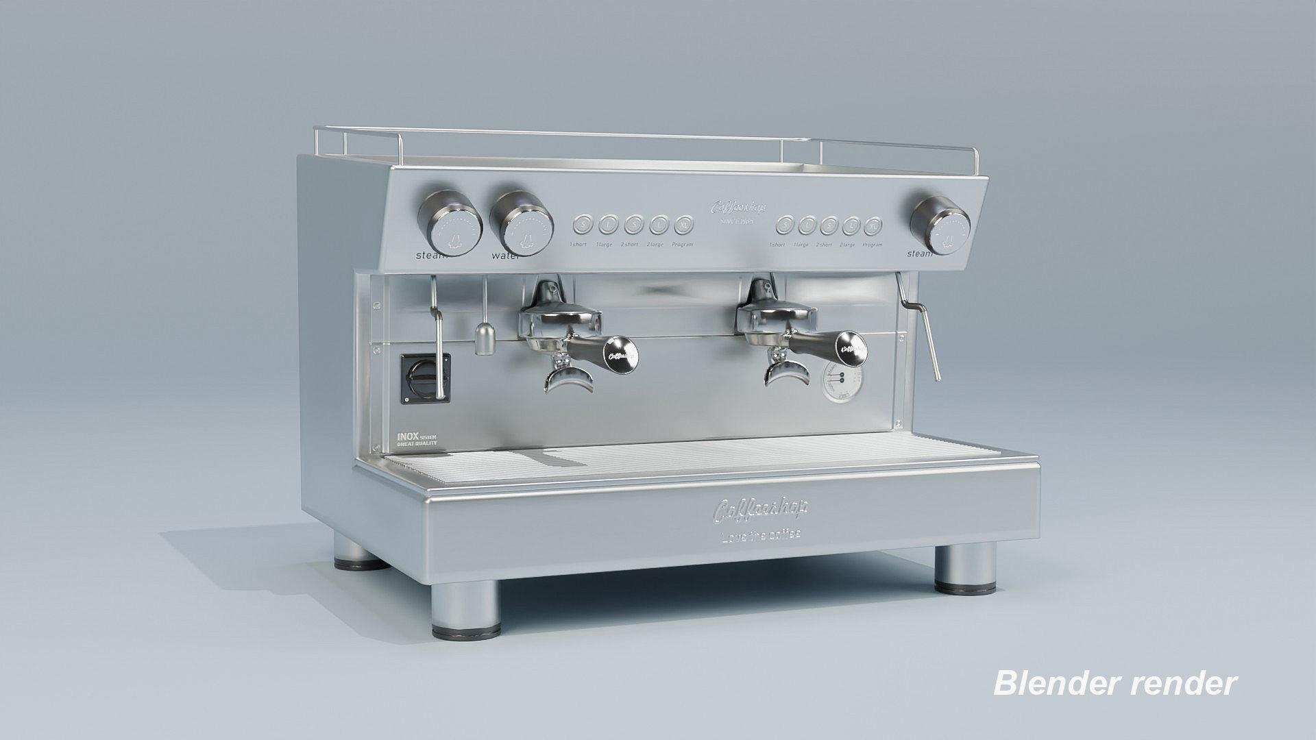 Bar coffee machine Low-poly 3D model_16