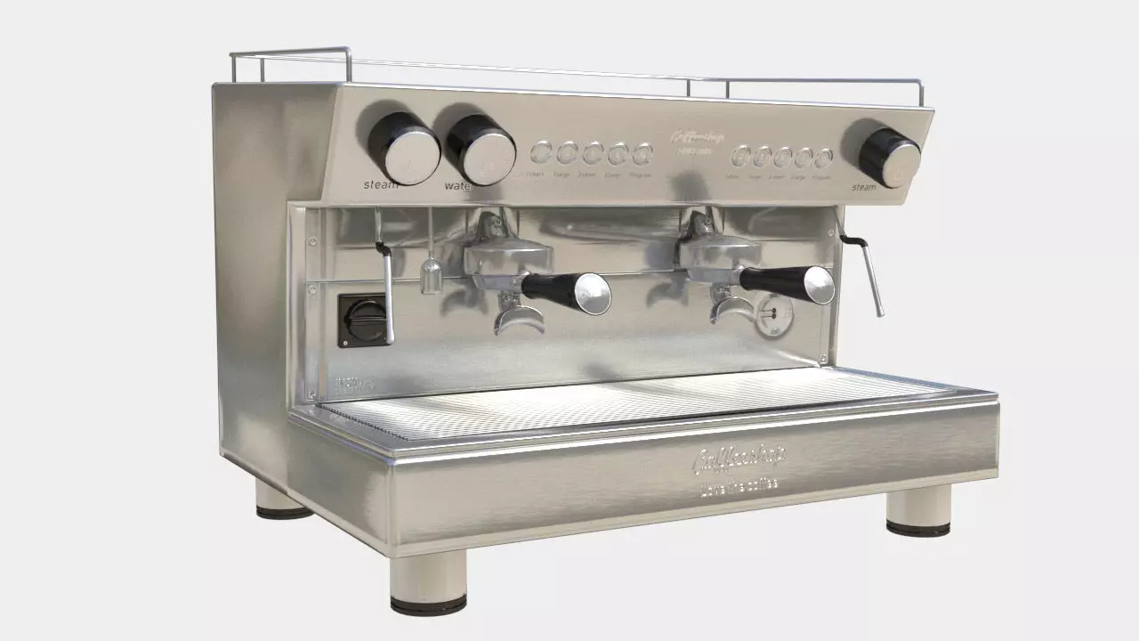 Bar coffee machine Low-poly 3D model_0