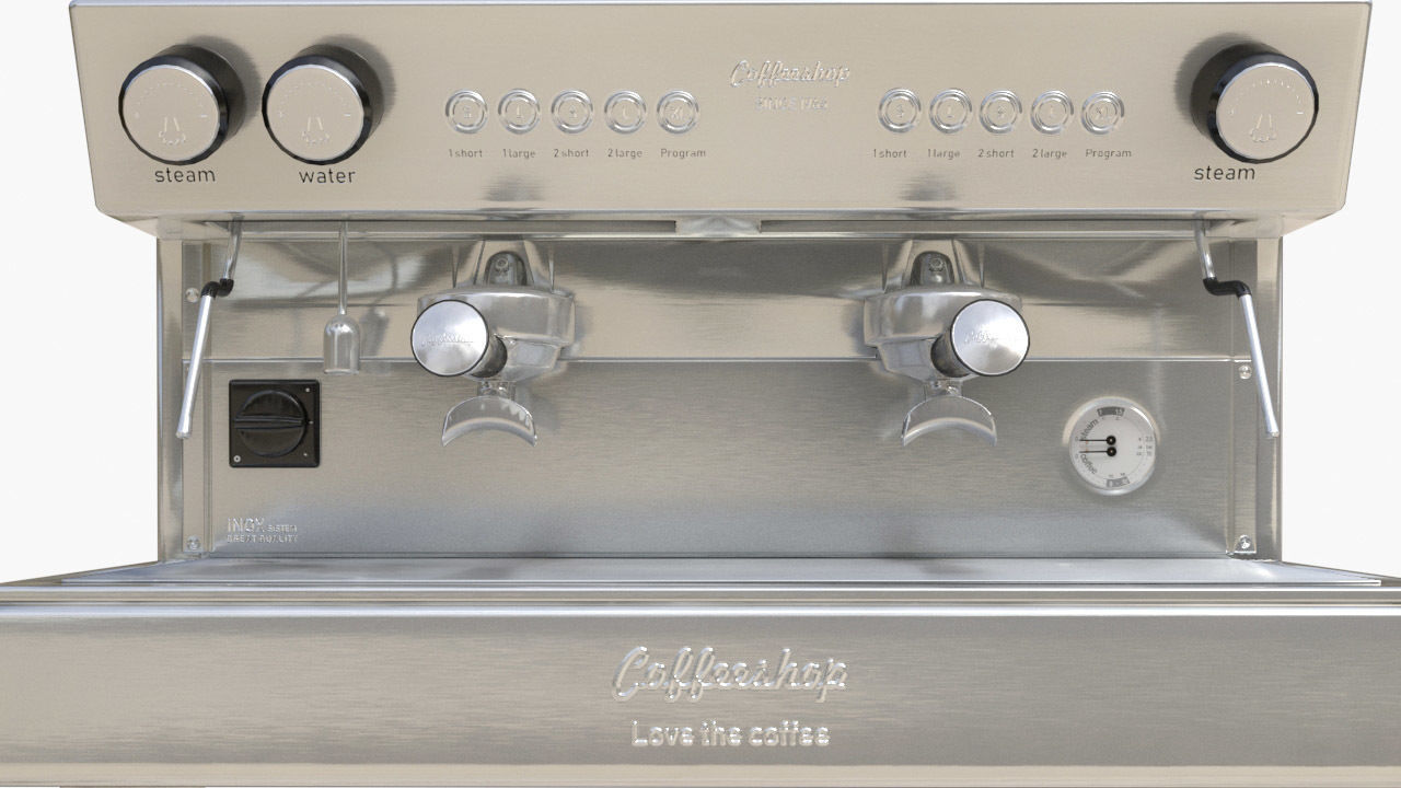 Bar coffee machine Low-poly 3D model_4