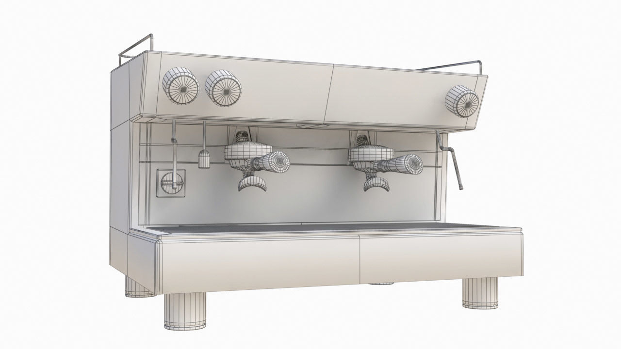 Bar coffee machine Low-poly 3D model_7