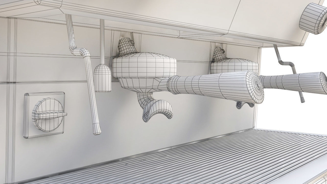 Bar coffee machine Low-poly 3D model_8