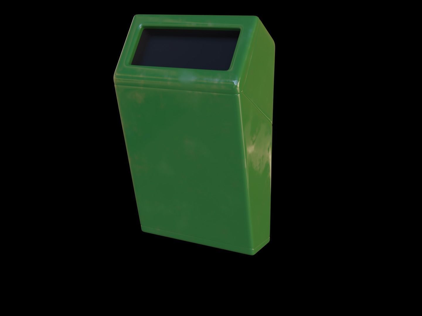 Low-Poly Street Bin Low-poly 3D model_1