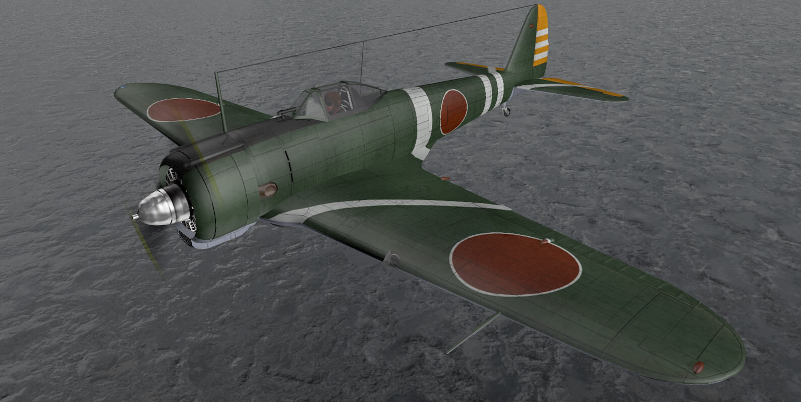 Nakajima Ki-43-1b Hayabusa - aka Oscar 3D model_14
