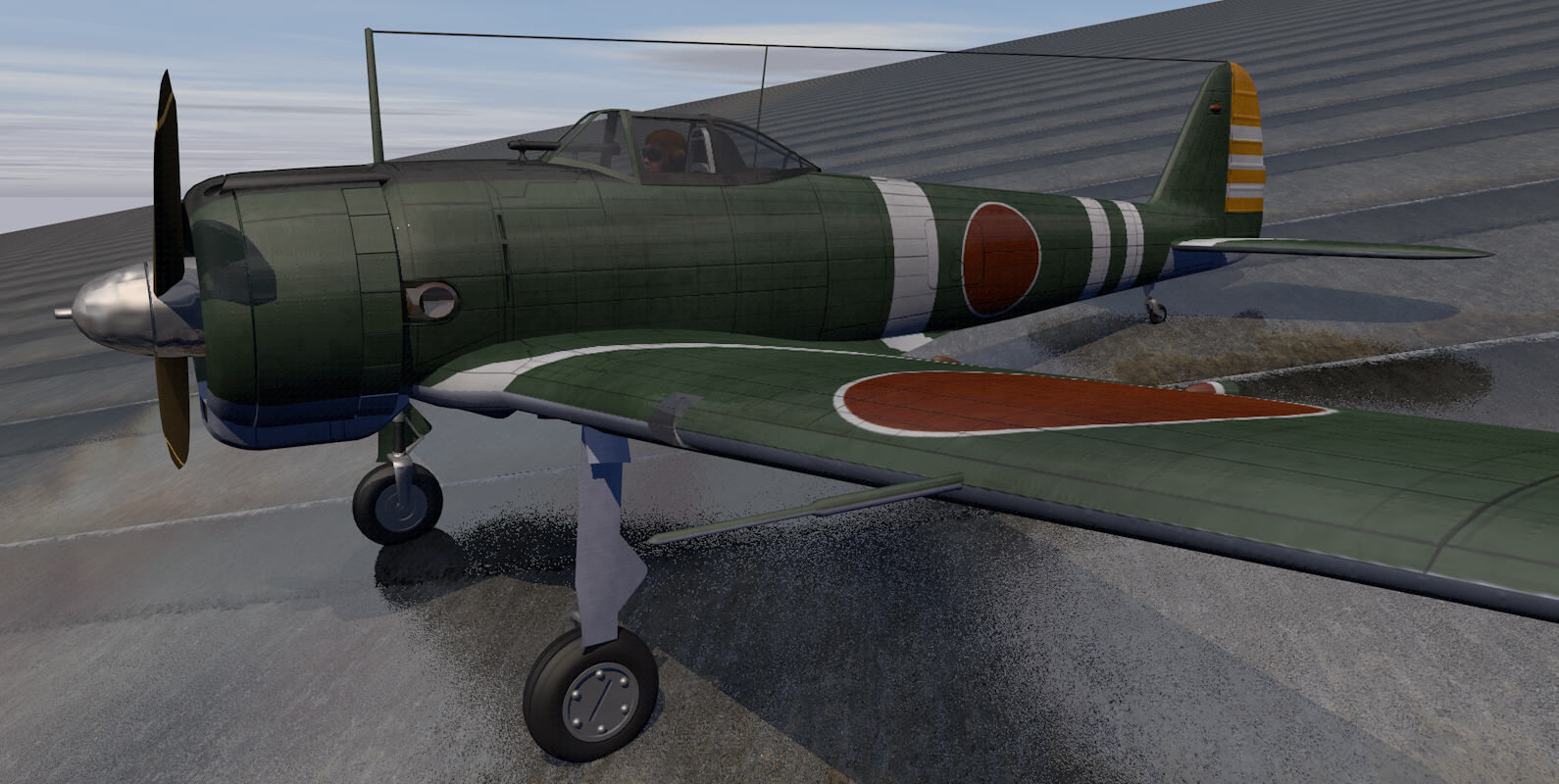 Nakajima Ki-43-1b Hayabusa - aka Oscar 3D model_7