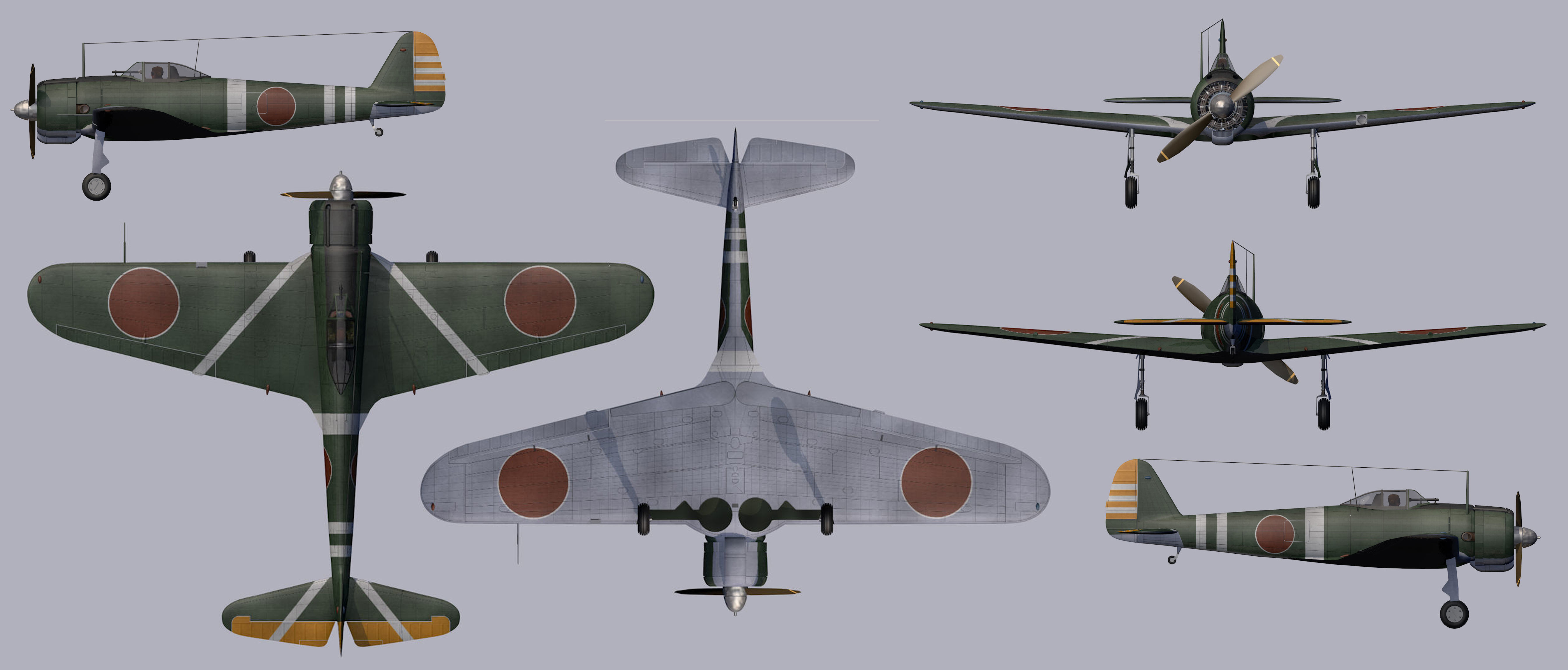 Nakajima Ki-43-1b Hayabusa - aka Oscar 3D model_17