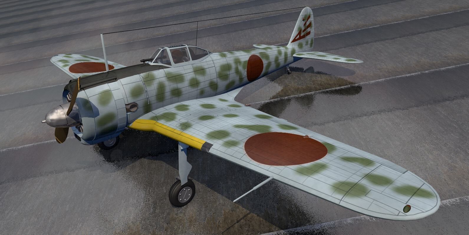 Nakajima Ki-43-1b Hayabusa - aka Oscar 3D model_3
