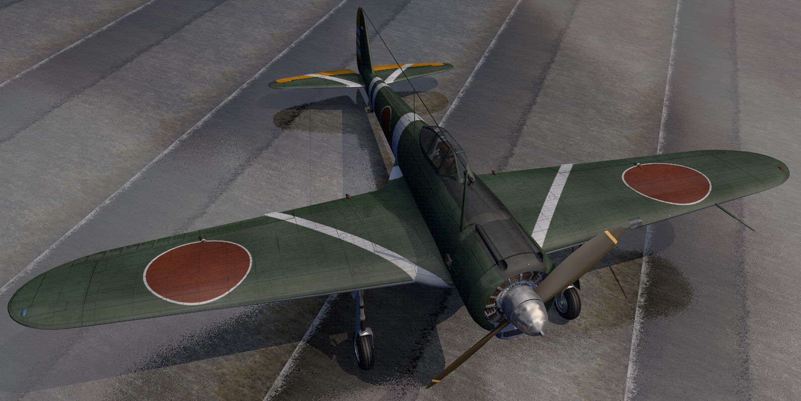 Nakajima Ki-43-1b Hayabusa - aka Oscar 3D model_11